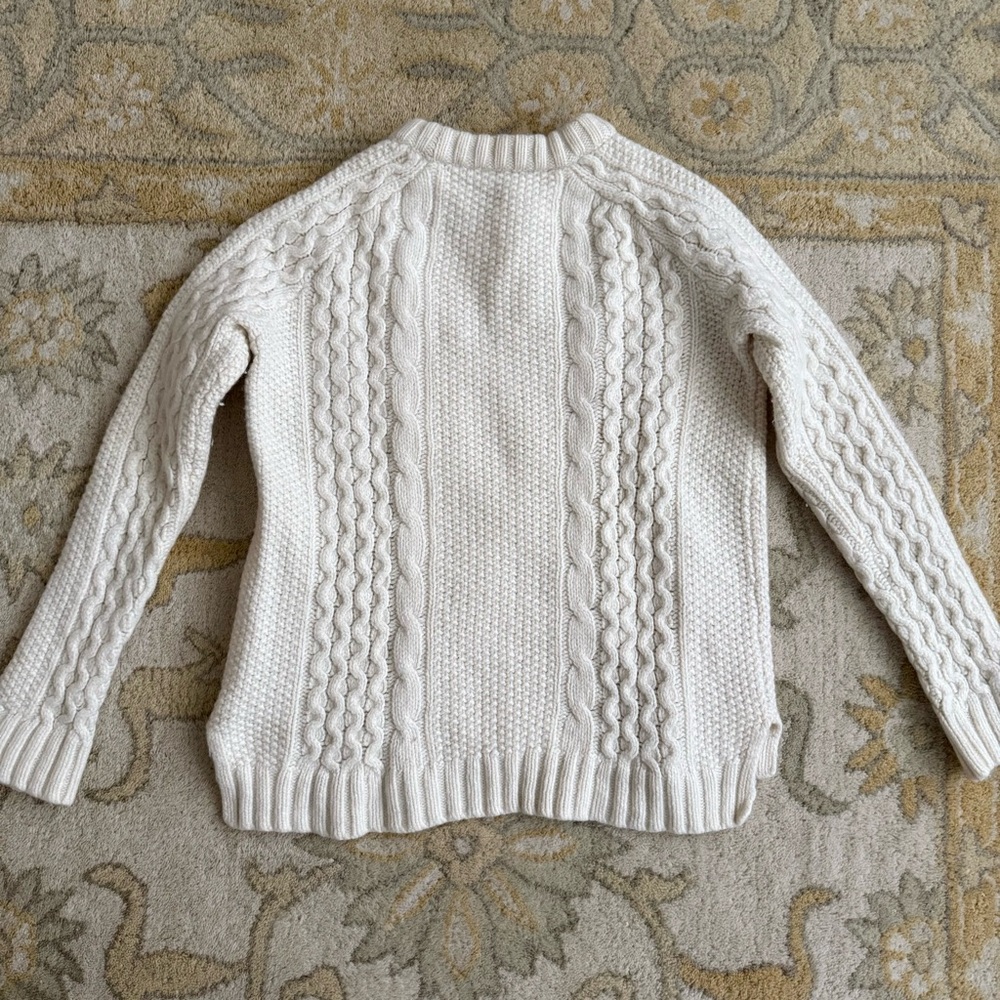 Theory Cream Cable Knit Sweater XS - Picture 2 of 6